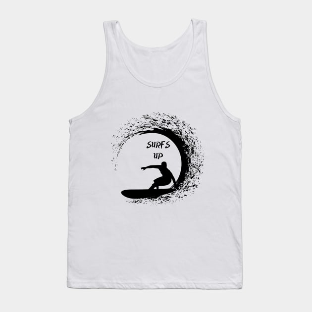 Surfs Up - classic tee design for the discerning surfer Tank Top by From the fringe to the Cringe